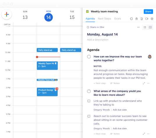 Productivity integration example